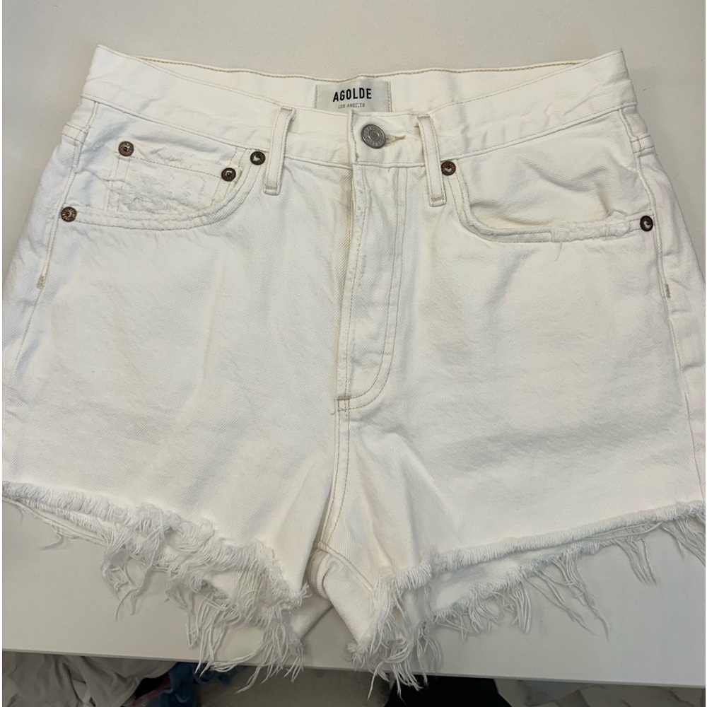 Agolde high waisted jean shorts